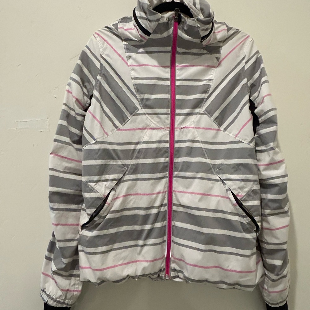 lululemon athletica Striped Jacket - Gray and Pink